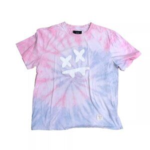 SIK SILK x STEVE AOKI Tie Dye Shirt Men's SMALL Short Sleeve Crew Neck Top​​